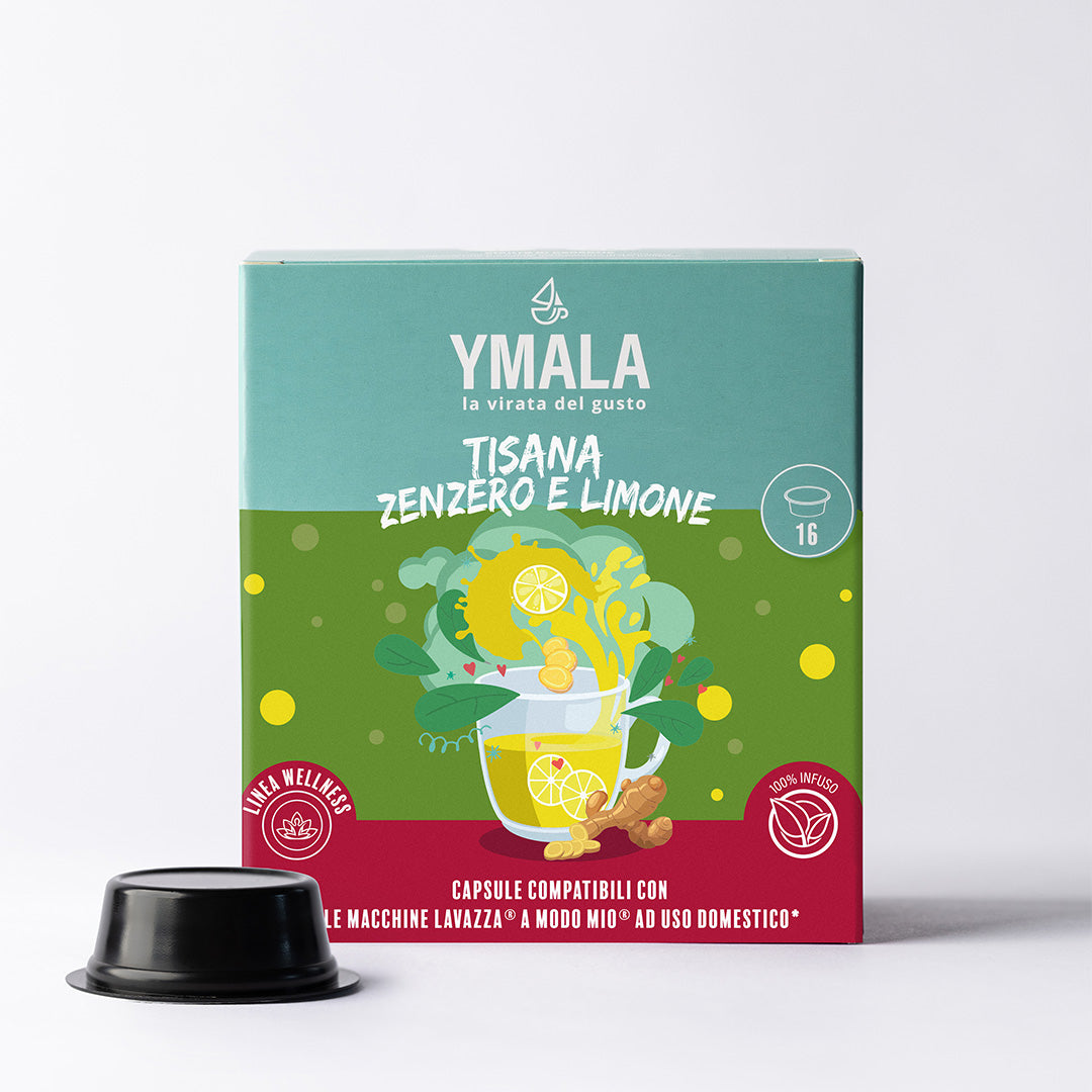 Ymala 16 Capsule Lavazza A Modo Mio - Tisana Zenzero e Limone