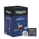 50 Cialde Caffè Toraldo Miscela Arabica per macchina a cialde ESE 44mm