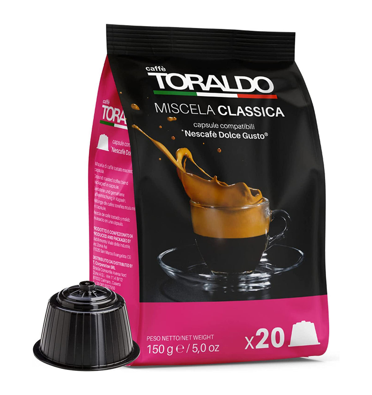 100 Capsule Toraldo Compatibili Nescafé Dolce Gusto Miscela Classica