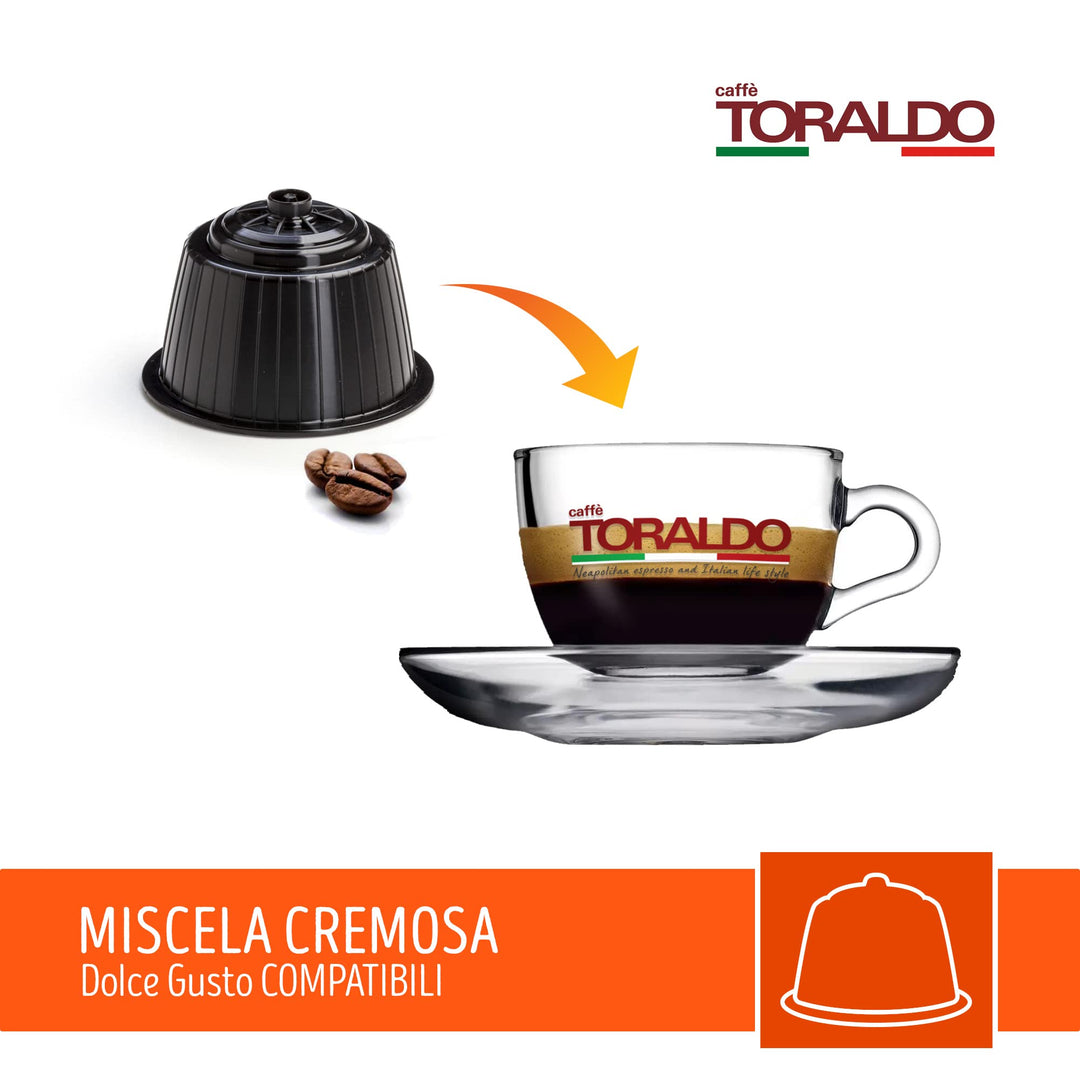 100 Capsule Toraldo Compatibili Nescafé Dolce Gusto Miscela Cremosa