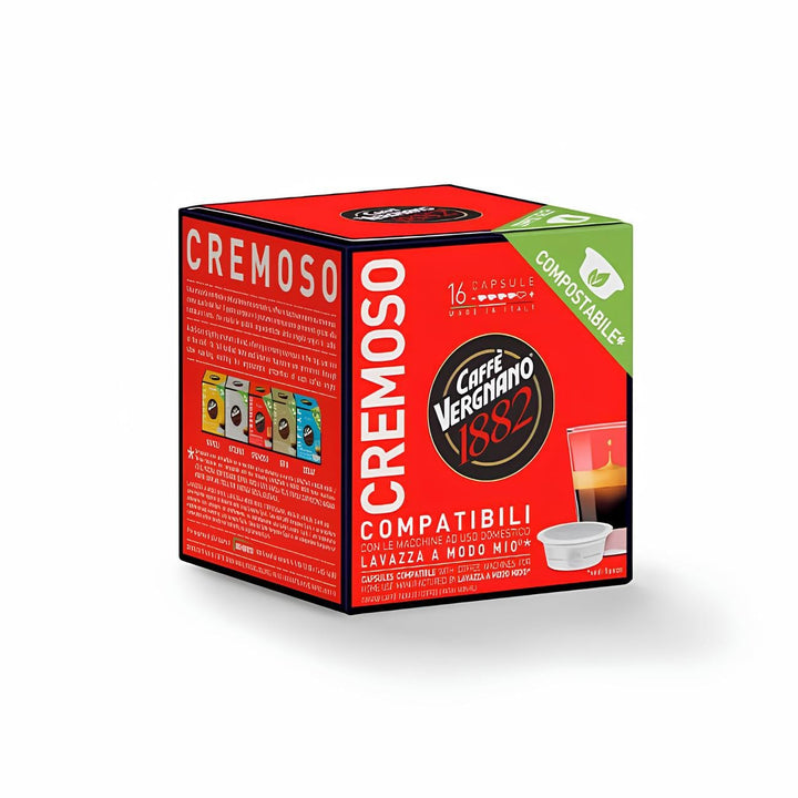 16 Capsule Vergnano Compatibili A Modo Mio Cremoso Compostabile