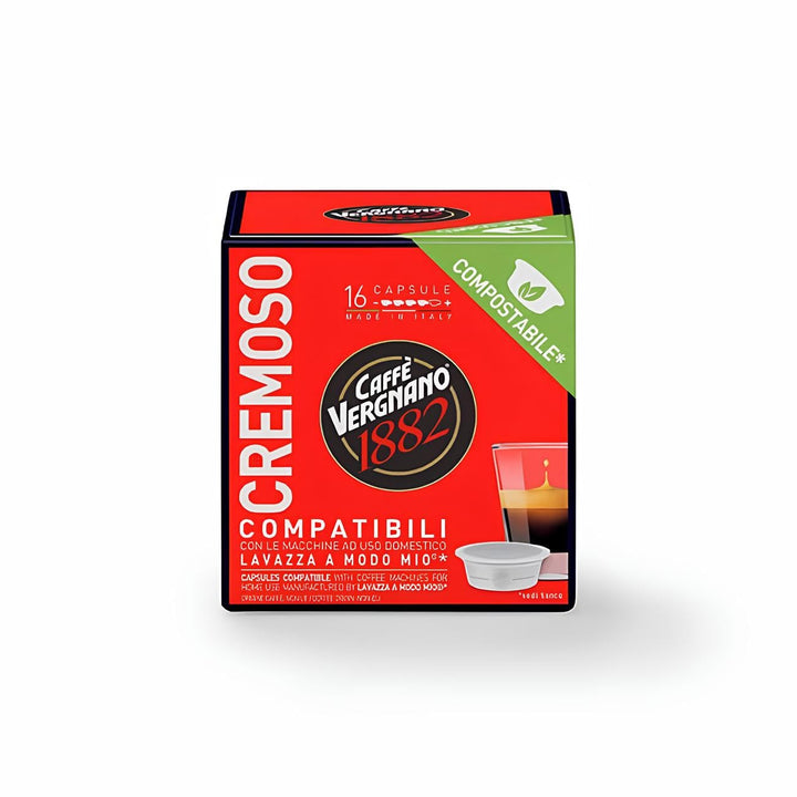 16 Capsule Vergnano Compatibili A Modo Mio Cremoso Compostabile