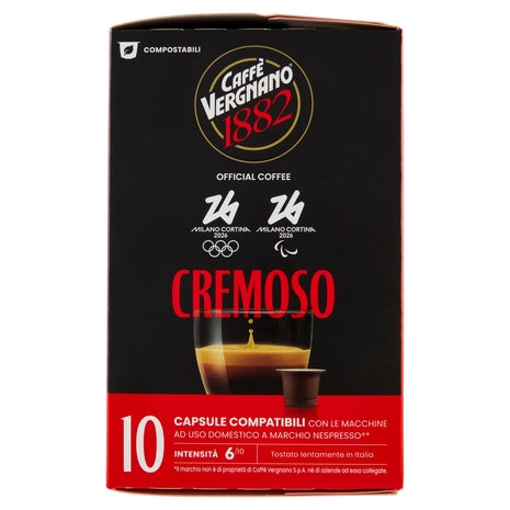 10 Capsule Caffè Vergnano Èspresso Cremoso Compatibili Nespresso