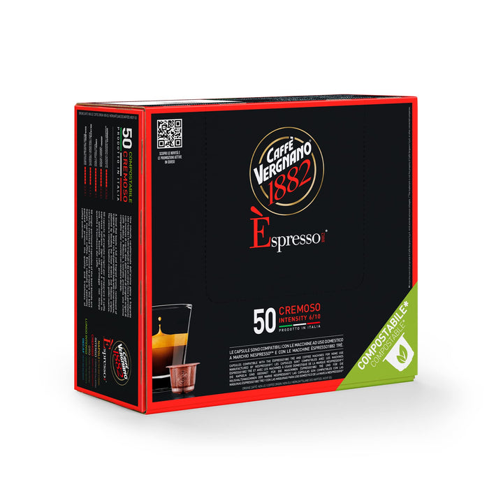 Caffè Vergnano Cremoso - 50 Capsule Compatibili Nespresso