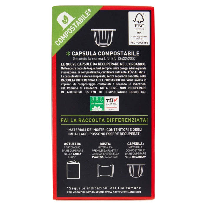 10 Capsule Vergnano cremoso compatibili con Nespresso