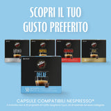 50 Capsule Caffè Vergnano Decaffeinato Compatibili Nespresso