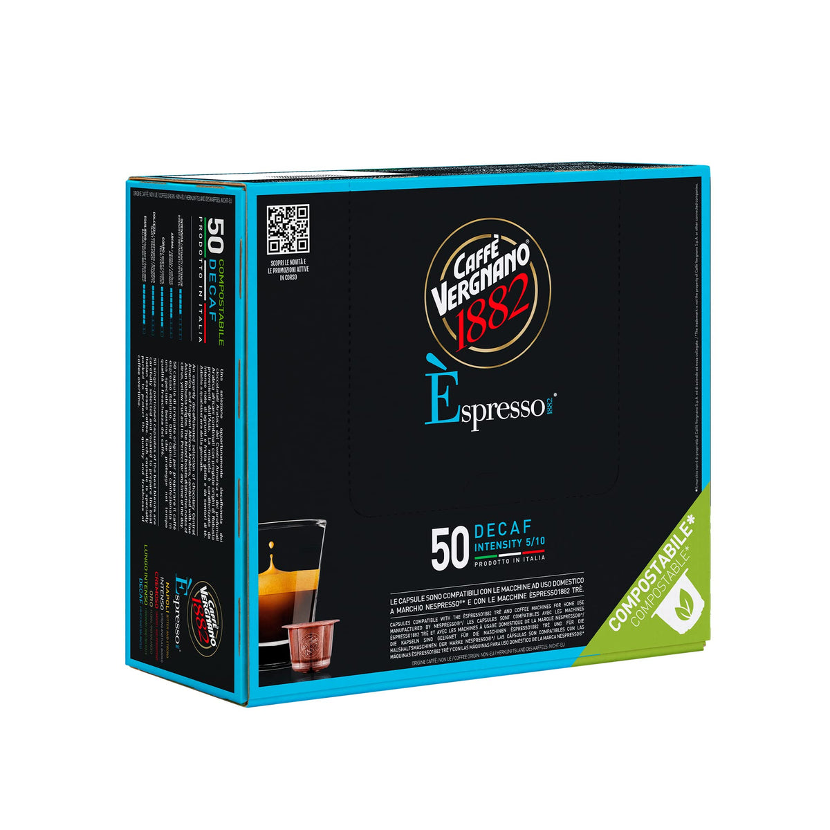 Caffè Vergnano Decaffeinato - 50 Capsule Compatibili Nespresso