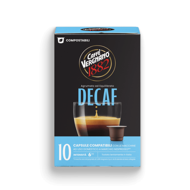 10 Capsule Caffè Vergnano Èspresso Decaffeinato Compatibili Nespresso