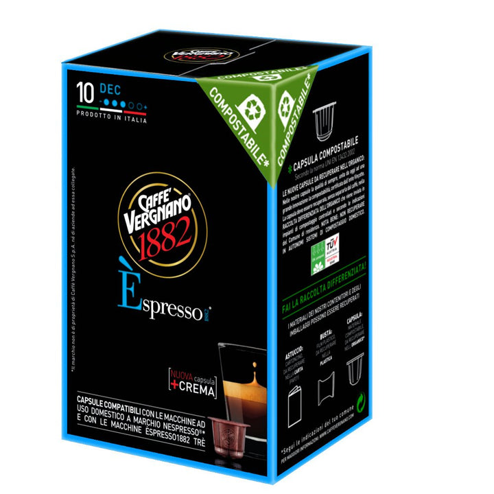 10 Capsule Vergnano Èspresso Dec compatibili con Nespresso