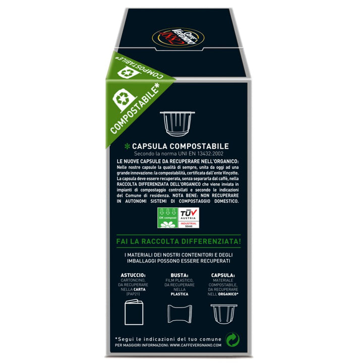 10 Capsule Vergnano Espresso Intenso compatibili con Nespresso