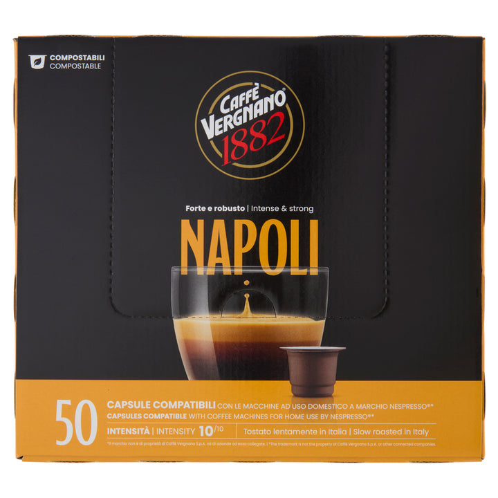 Caffè Vergnano Napoli - 50 Capsule Compatibili Nespresso