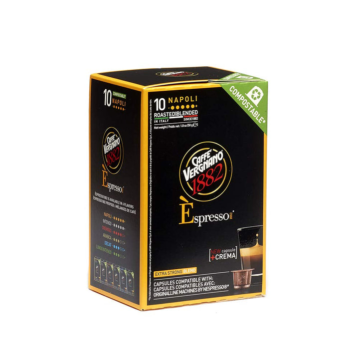 10 Capsule Vergnano Compatibili Nespresso Napoli Compostabile