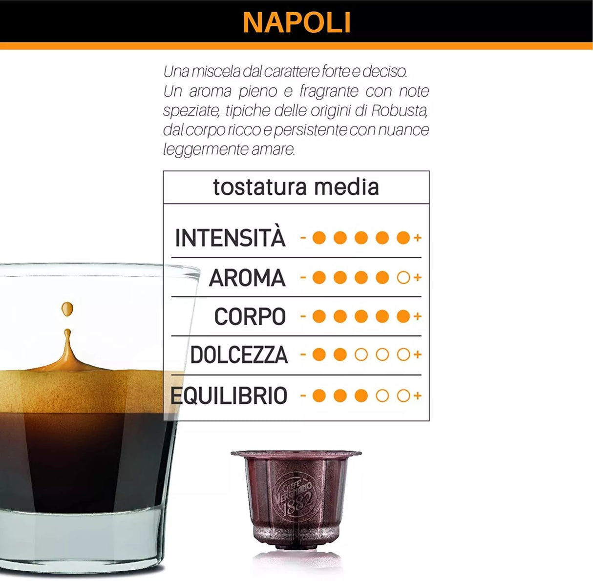 Caffè Vergnano Napoli - 50 Capsule Compatibili Nespresso