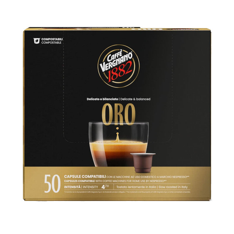 Caffè Vergnano Oro - 50 Capsule Compatibili Nespresso