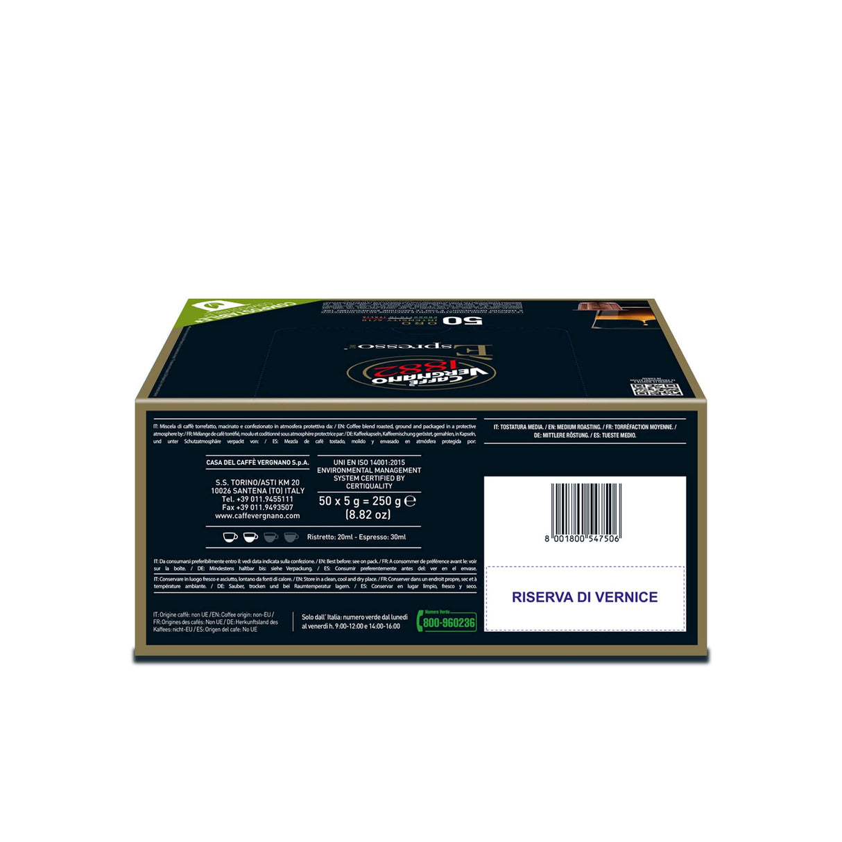 Caffè Vergnano Oro - 50 Capsule Compatibili Nespresso