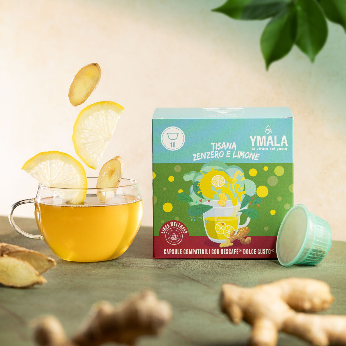 Ymala 16 Capsule Nescafé Dolce Gusto - Tisana Zenzero e Limone