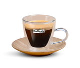 Caffitaly Set 2 Tazzine Espresso con Piattino in Bamboo
