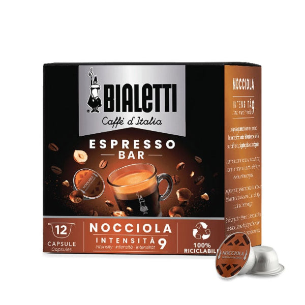 12 Capsule Bialetti Il Caffè D'Italia alla Nocciola – Gusto Avvolgente e Intenso