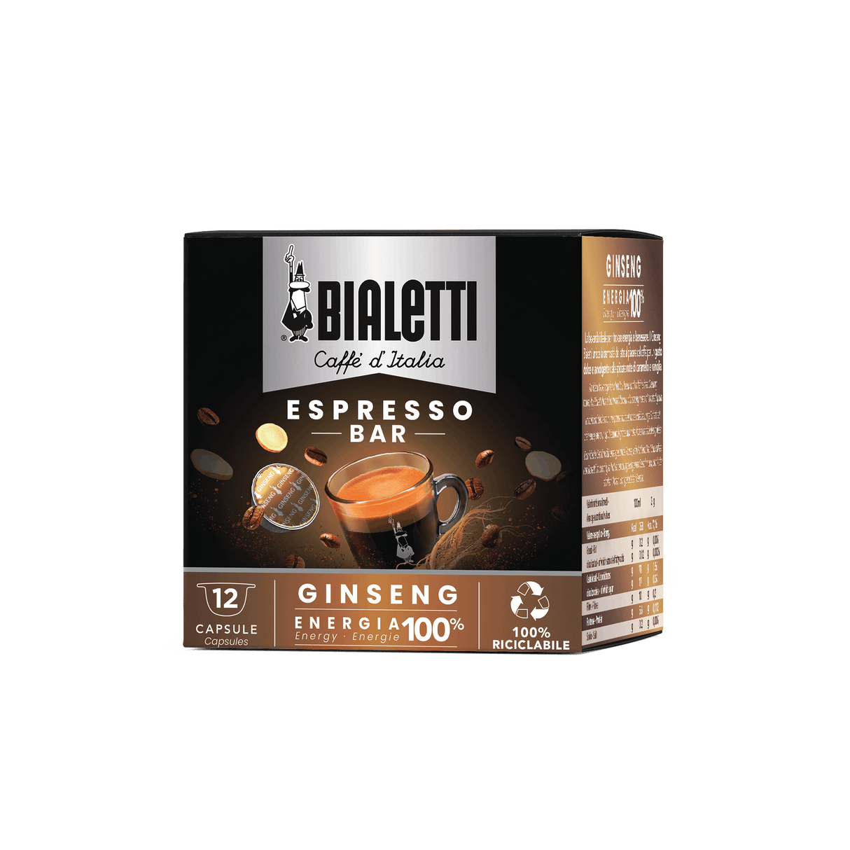 12 Capsule Bialetti Caffè d'Italia Ginseng