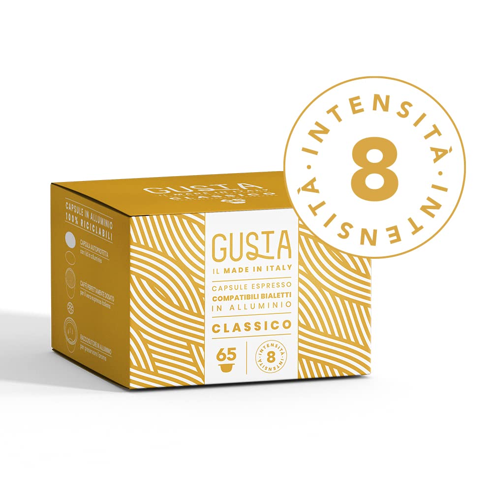 65 Capsule Gusta Caffè Classico - Compatibili Bialetti