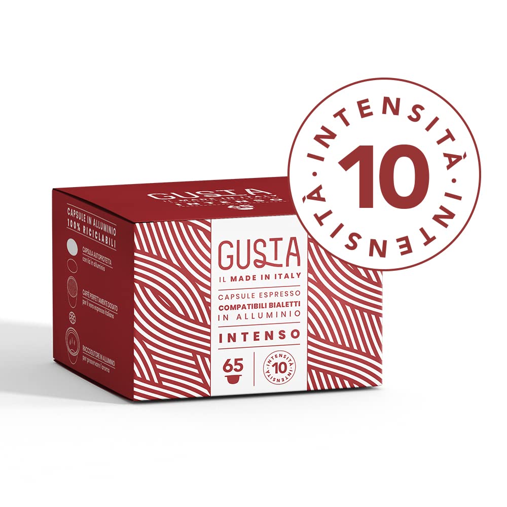 65 Capsule Gusta Caffè Intenso - Compatibili Bialetti