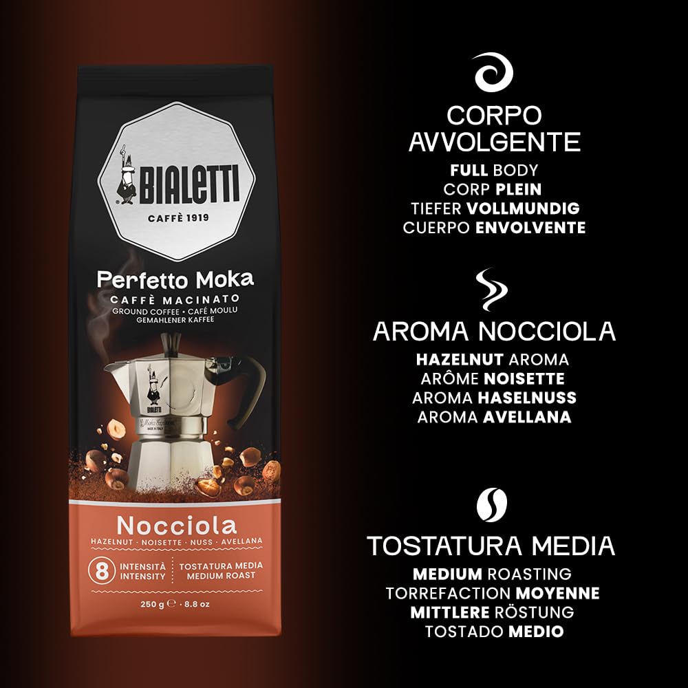 Bialetti caffe macinato per Moka 250g - Nocciola