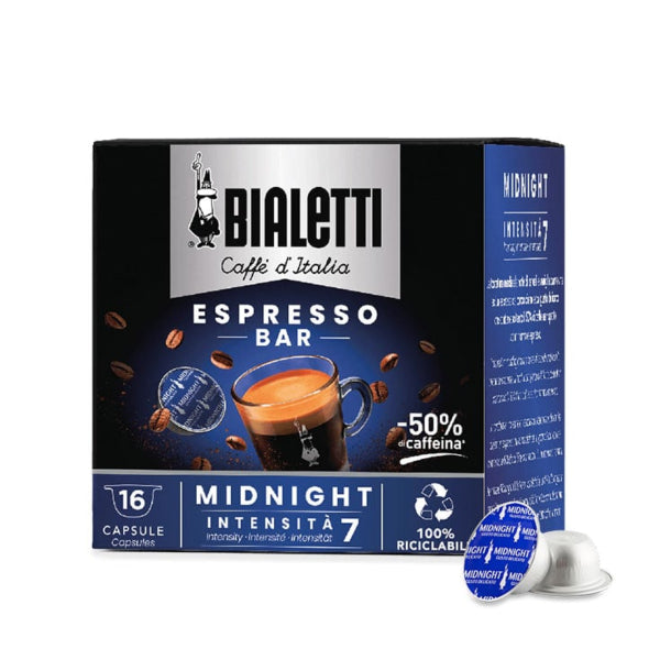 16 Capsule Caffè d'Italia Midnight Bialetti – Caffè Intenso e Avvolgente