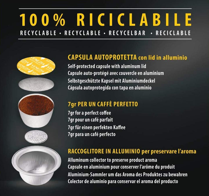 16 Capsule caffè Venezia Bialetti originali