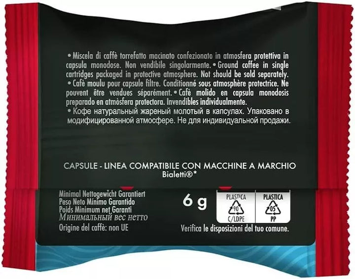 100 Capsule Bialetti - Miscela ROSSA Caffè Borbone