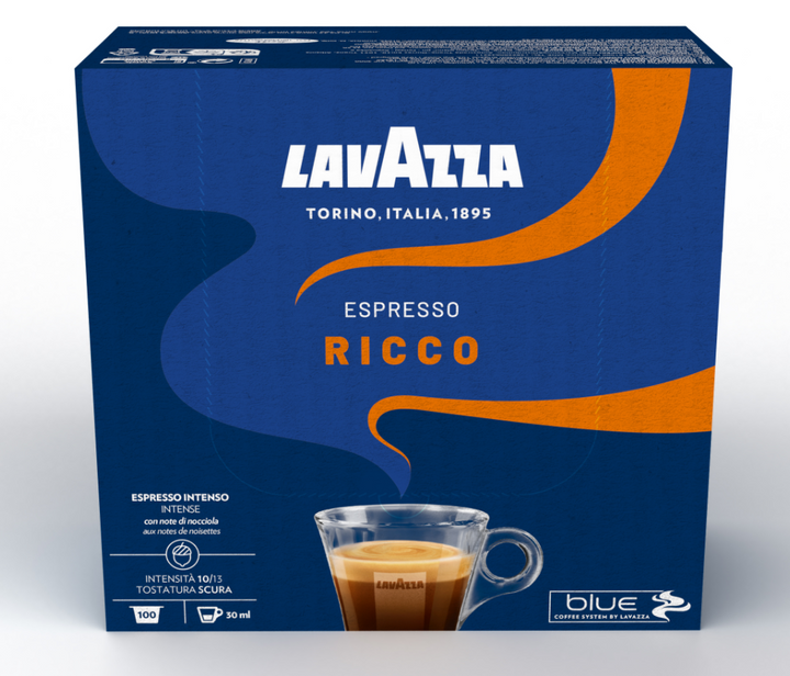 100 Capsule Espresso Ricco compatibili Lavazza Blue