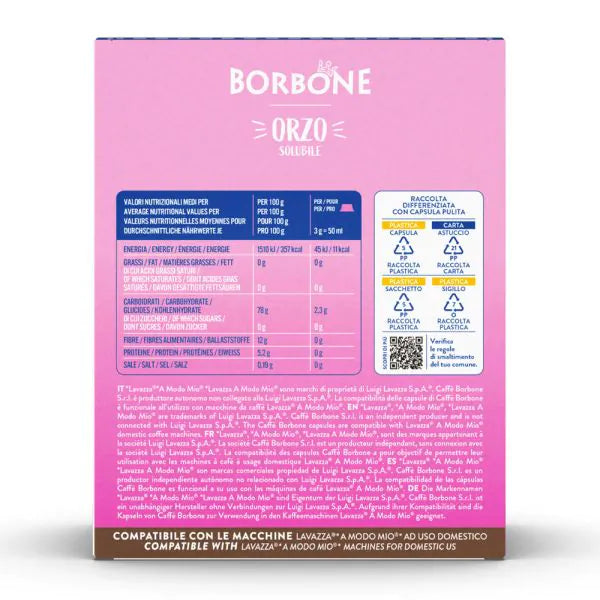16 Capsule Borbone Compatibili A Modo Mio Orzo