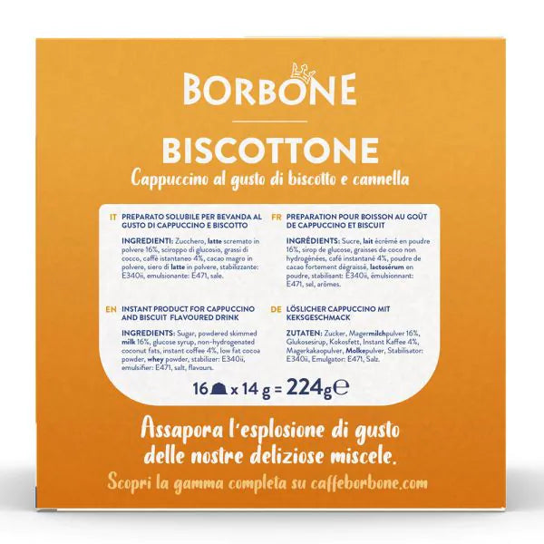 16 Capsule Borbone Compatibili Dolce Gusto Biscottone