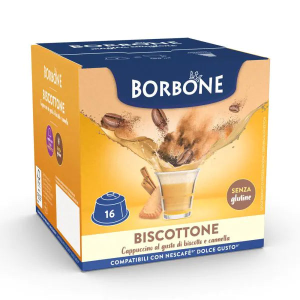 16 Capsule Borbone Compatibili Dolce Gusto Biscottone