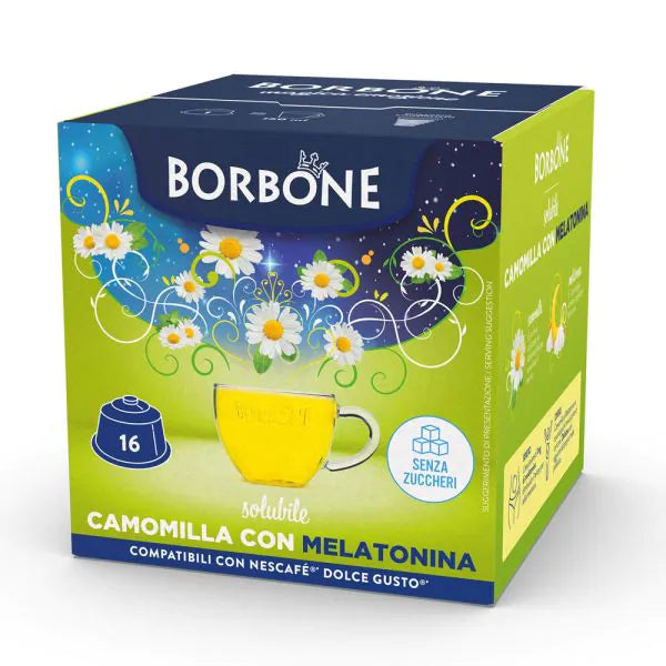 16 Capsule Borbone Compatibili Dolce Gusto Camomilla con Melatonina