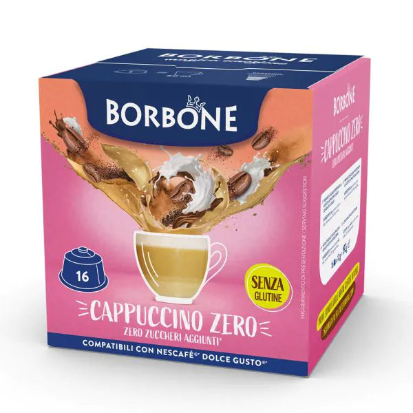 16 Capsule Borbone Compatibili Dolce Gusto Cappuccino Zero