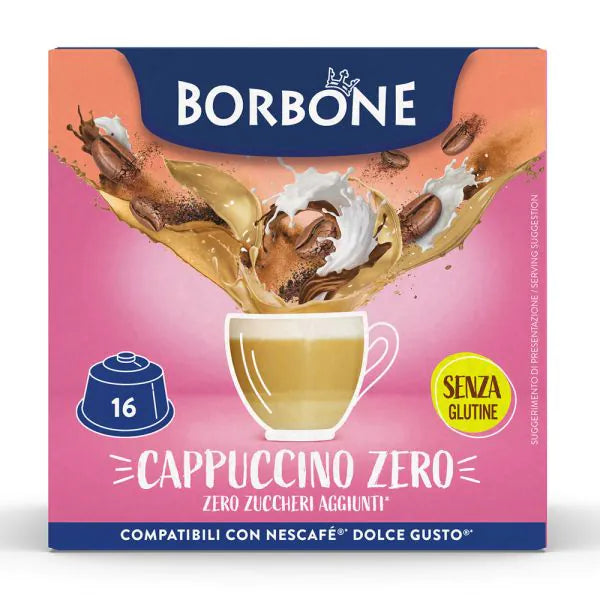 16 Capsule Borbone Compatibili Dolce Gusto Cappuccino Zero
