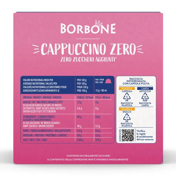 16 Capsule Borbone Compatibili Dolce Gusto Cappuccino Zero