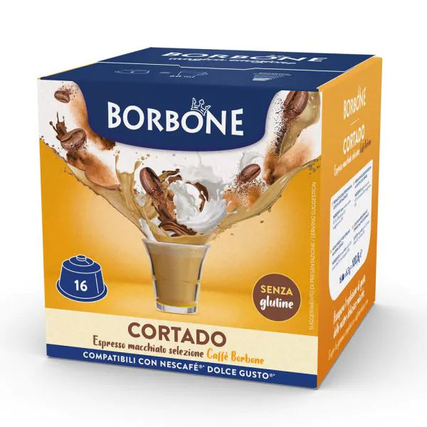 16 Capsule Borbone Compatibili Dolce Gusto Cortado