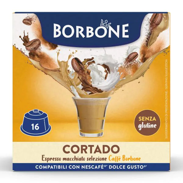 16 Capsule Borbone Compatibili Dolce Gusto Cortado
