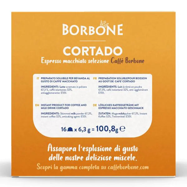 16 Capsule Borbone Compatibili Dolce Gusto Cortado