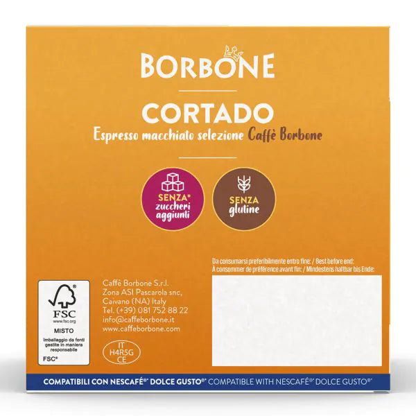 16 Capsule Borbone Compatibili Dolce Gusto Cortado