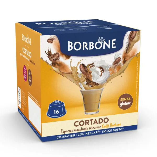 16 Capsule Borbone Compatibili Dolce Gusto Cortado