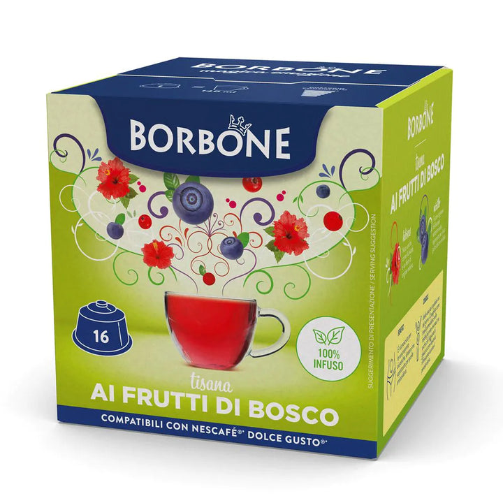 16 Capsule Borbone Compatibili Dolce Gusto Frutti di Bosco