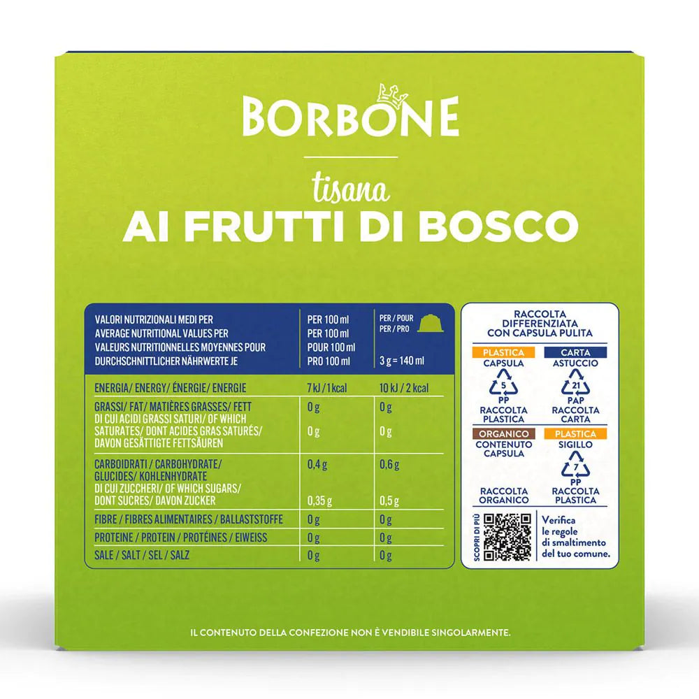 16 Capsule Borbone Compatibili Dolce Gusto Frutti di Bosco