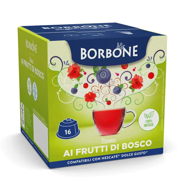 16 Capsule Borbone Compatibili Dolce Gusto Frutti di Bosco