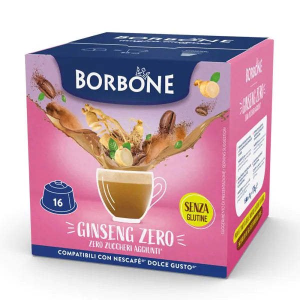 16 Capsule Borbone Compatibili Dolce Gusto Ginseng Zero