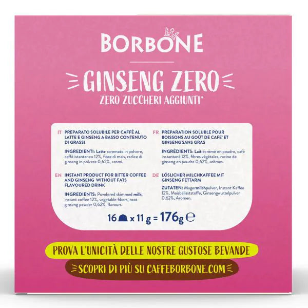 16 Capsule Borbone Compatibili Dolce Gusto Ginseng Zero