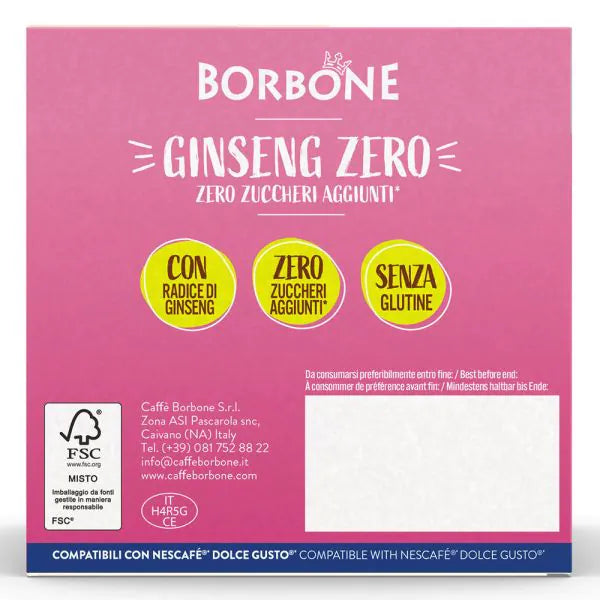 16 Capsule Borbone Compatibili Dolce Gusto Ginseng Zero