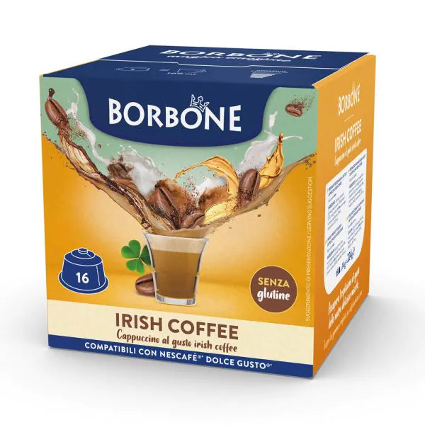 16 Capsule Borbone Compatibili Dolce Gusto Irish Coffee