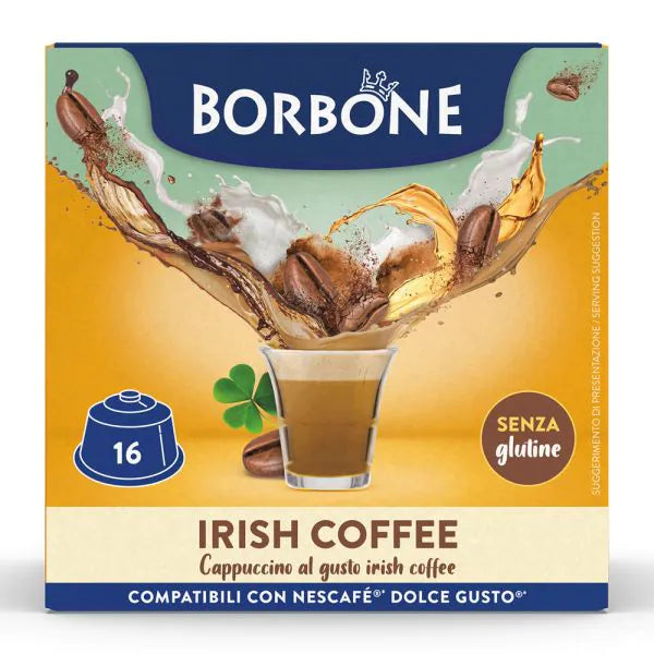 16 Capsule Borbone Compatibili Dolce Gusto Irish Coffee